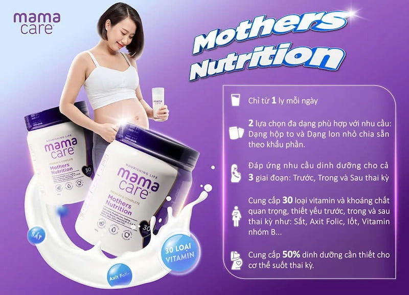 MamaCare Premium & Complete Mother's Nutrition giảm thiểu nguy cơ thiếu canxi cho cả mẹ và bé