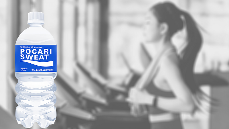 Nước khoáng kiềm Pocari Sweat bổ sung nước nhanh gấp 2.2 lần so với nước thông thường